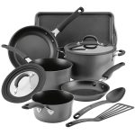 Rachel Ray 10-Piece Cook + Create Hard Anodized Nonstick Cookware Set