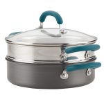 Rachel Ray 3-Quart Hard Anodized Nonstick Induction Steamer Set