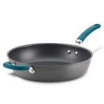 Rachel Ray 12.5-Inch Anodized Nonstick Induction Deep Frying Pan with Helper Handle