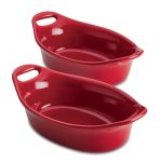 Rachel Ray 2-Piece 12-Ounce Oval Ceramic Au Gratin Set